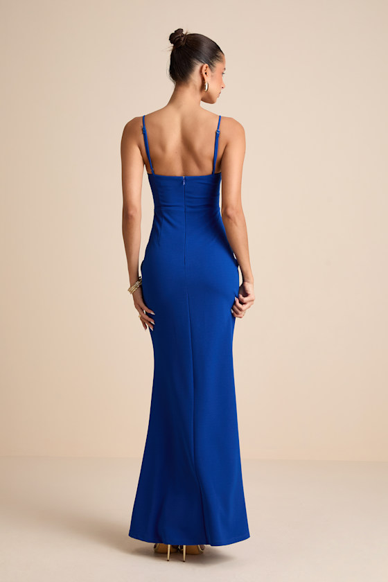 Imre Royal Blue Sleeveless Mermaid Maxi Dress