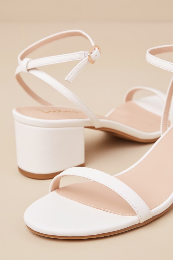 Julie White Ankle Strap Heels