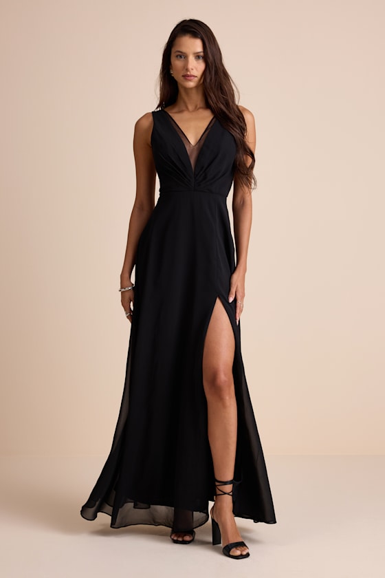 Simply Immaculate Black Backless Maxi Dress