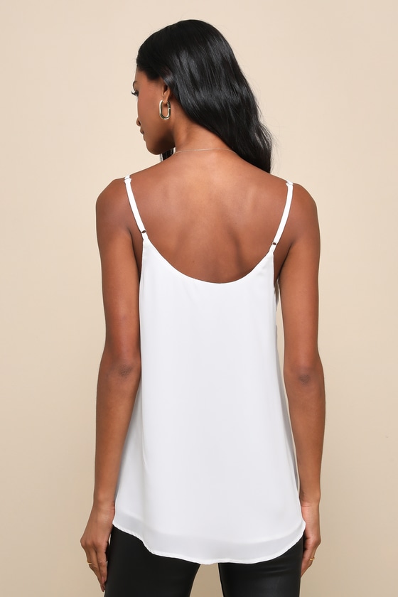 Sweet Fling White Mesh Tank Top