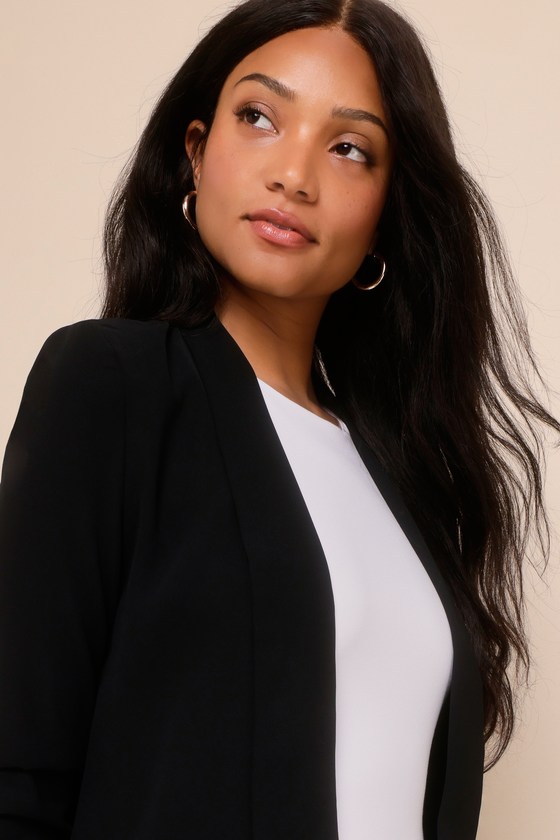 Miss Punctuality Black Lightweight Blazer