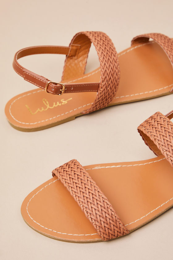 Blaise Camel Flat Sandals
