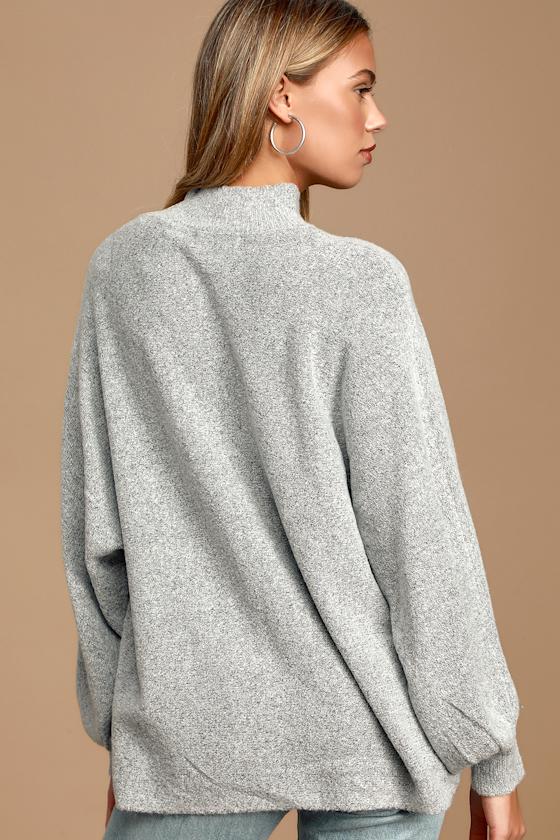 Cozy Perfection Grey Dolman Sleeve Sweater Top