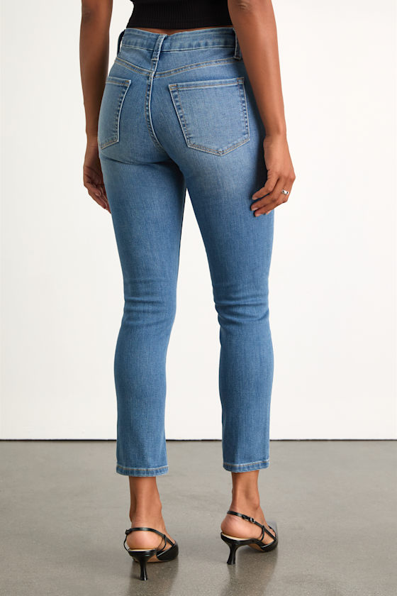 Alizah Medium Wash High-Rise Skinny Jeans