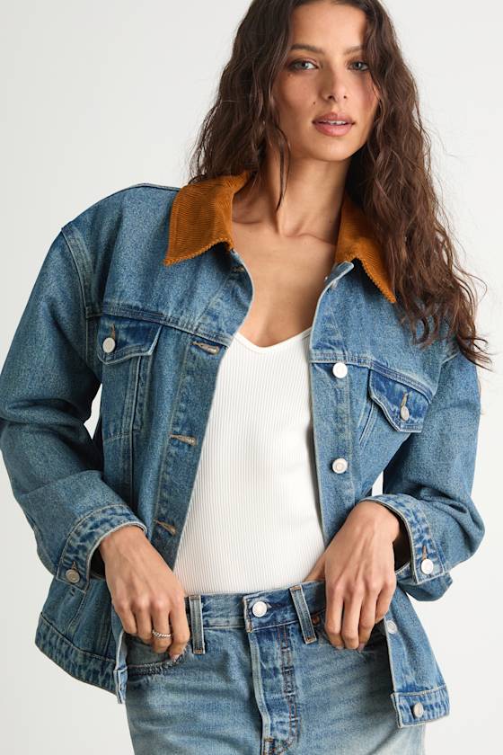 Isaline Medium Wash Denim Barn Jacket
