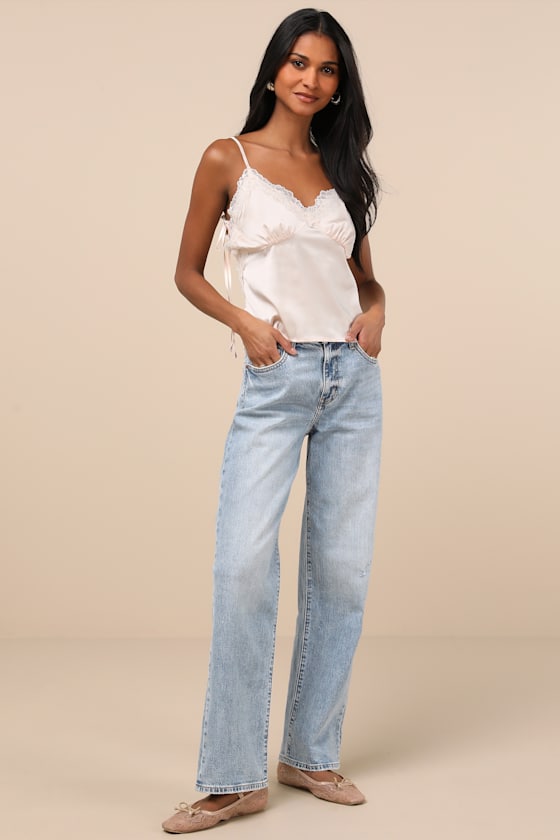 1999 Light Wash Denim Baggy High-Rise Jeans