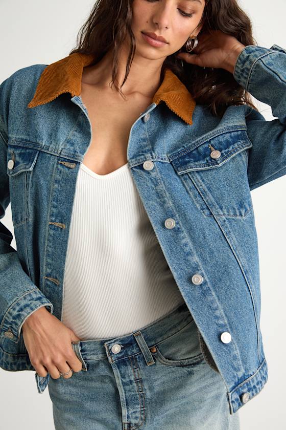 Isaline Medium Wash Denim Barn Jacket