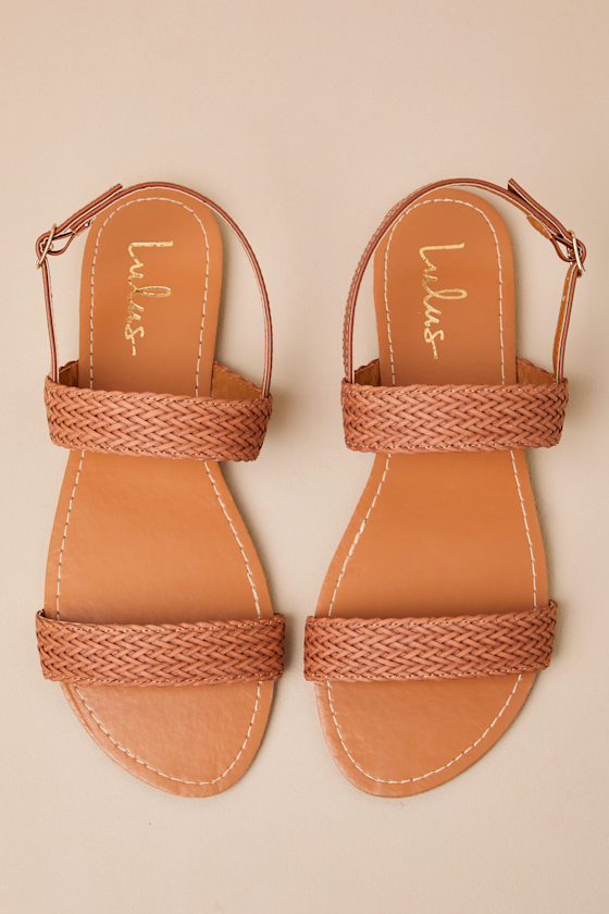 Blaise Camel Flat Sandals