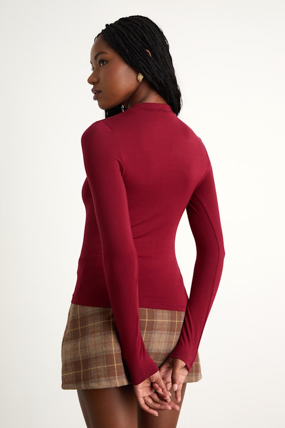 Anything is Posh-ible Dark Red Top