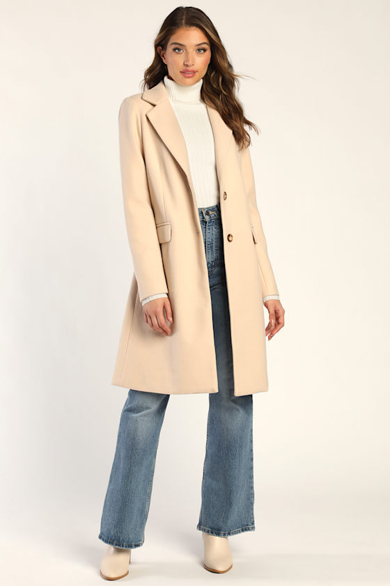 Chic Feelings Cream Long Sleeve Coat