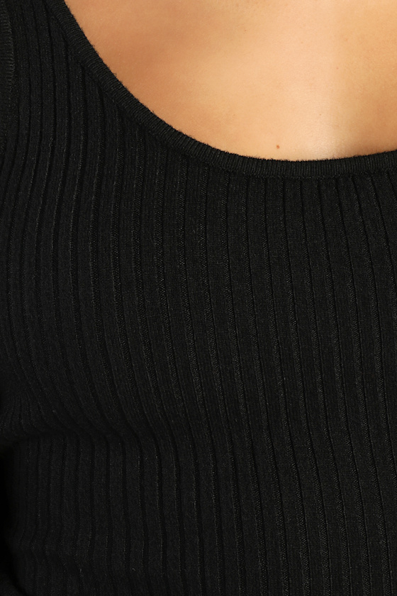 Layer Lover Black Ribbed Knit Two-Piece Dress & Cardigan Set