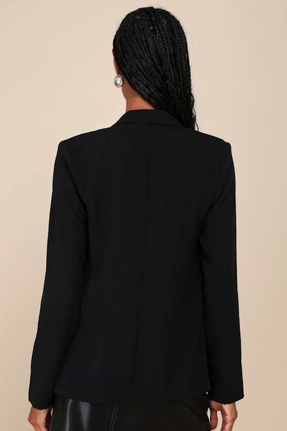 Miss Punctuality Black Lightweight Blazer