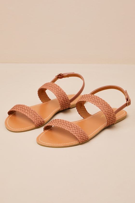 Blaise Camel Flat Sandals