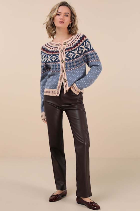 First Frost Blue Fair Isle Cardigan