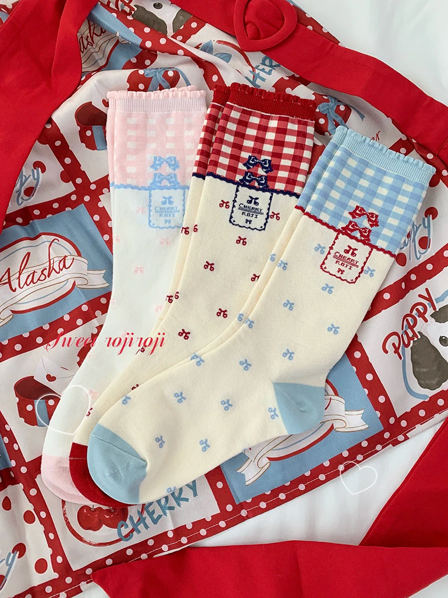 Roji Roji - Kawaii Lolita Socks Bows Sock for Spring/Summer Wear