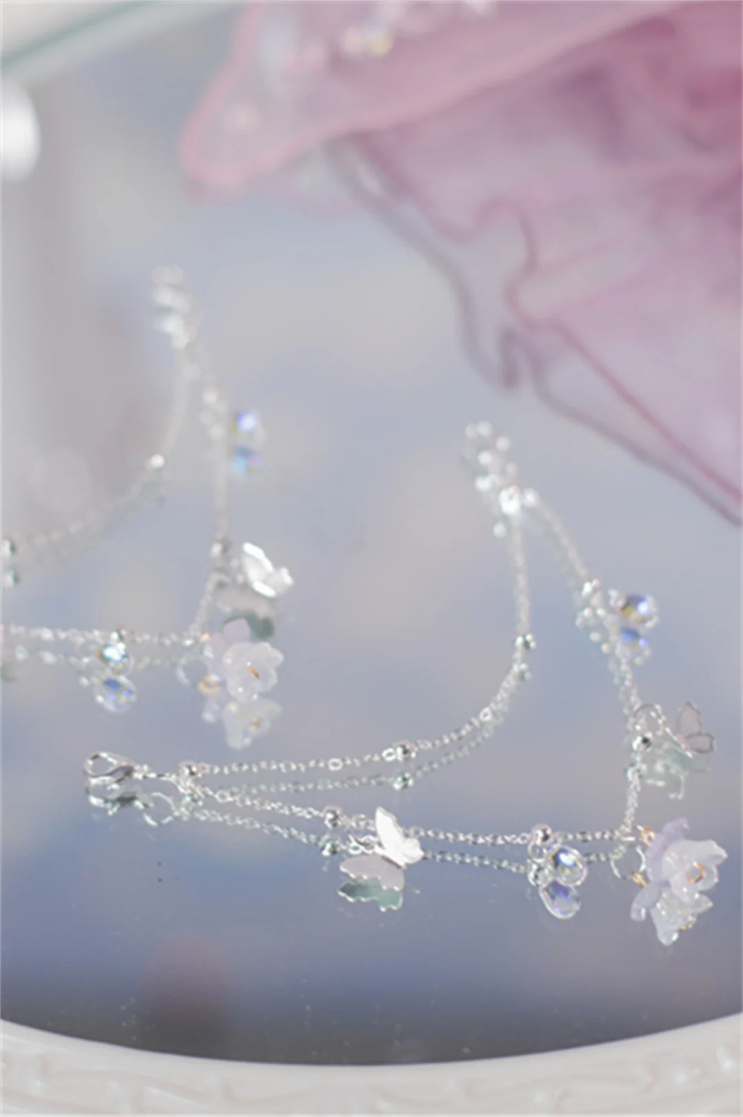 Sky Rabbit - Krystal Flower Wedding Style Shoe Chain
