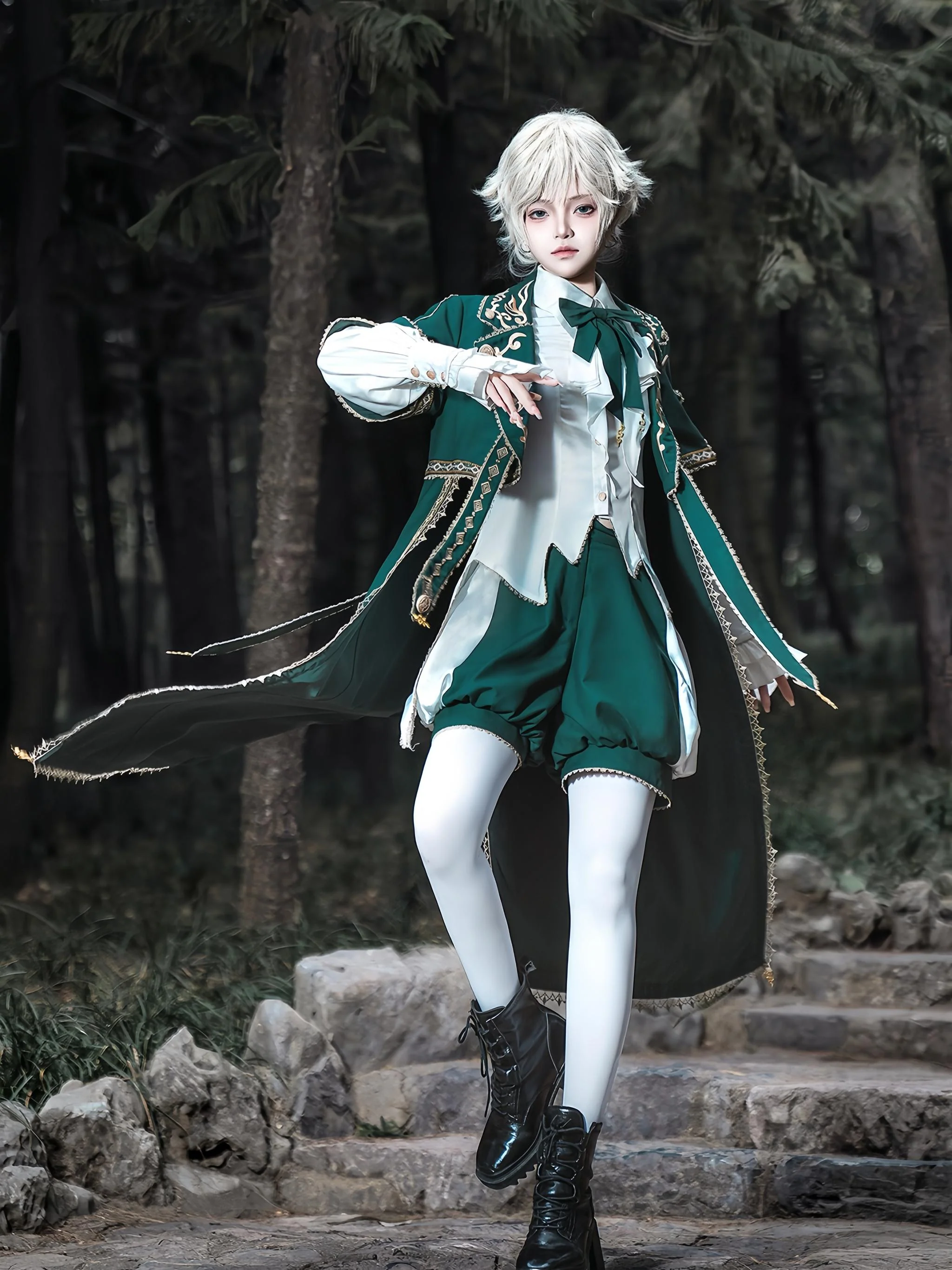 Letters from Unknown Star - Divine Envoy - Ouji Lolita Shorts Suit Military Lolita Coat and Shirt