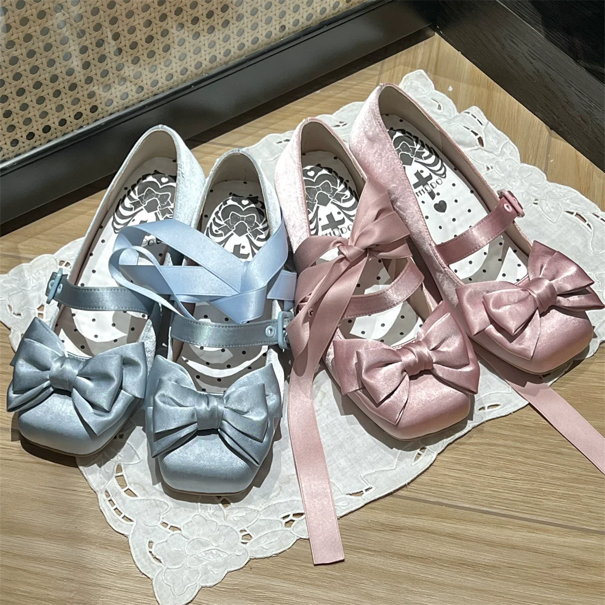 MODO - Sisi - Elegant Lolita Satin Shoes, Square Toe