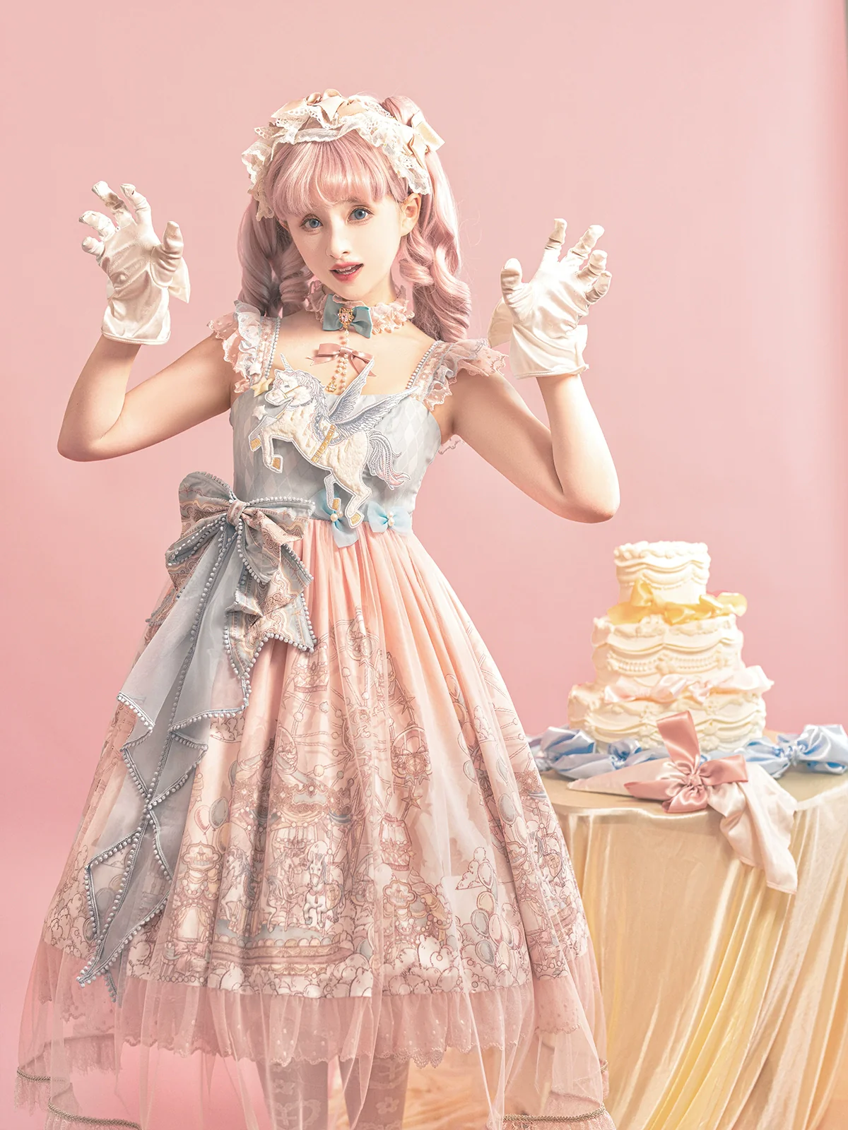 Designer Gift - CloudPlay - Sweet Lolita JSK Dress, Carousel Print