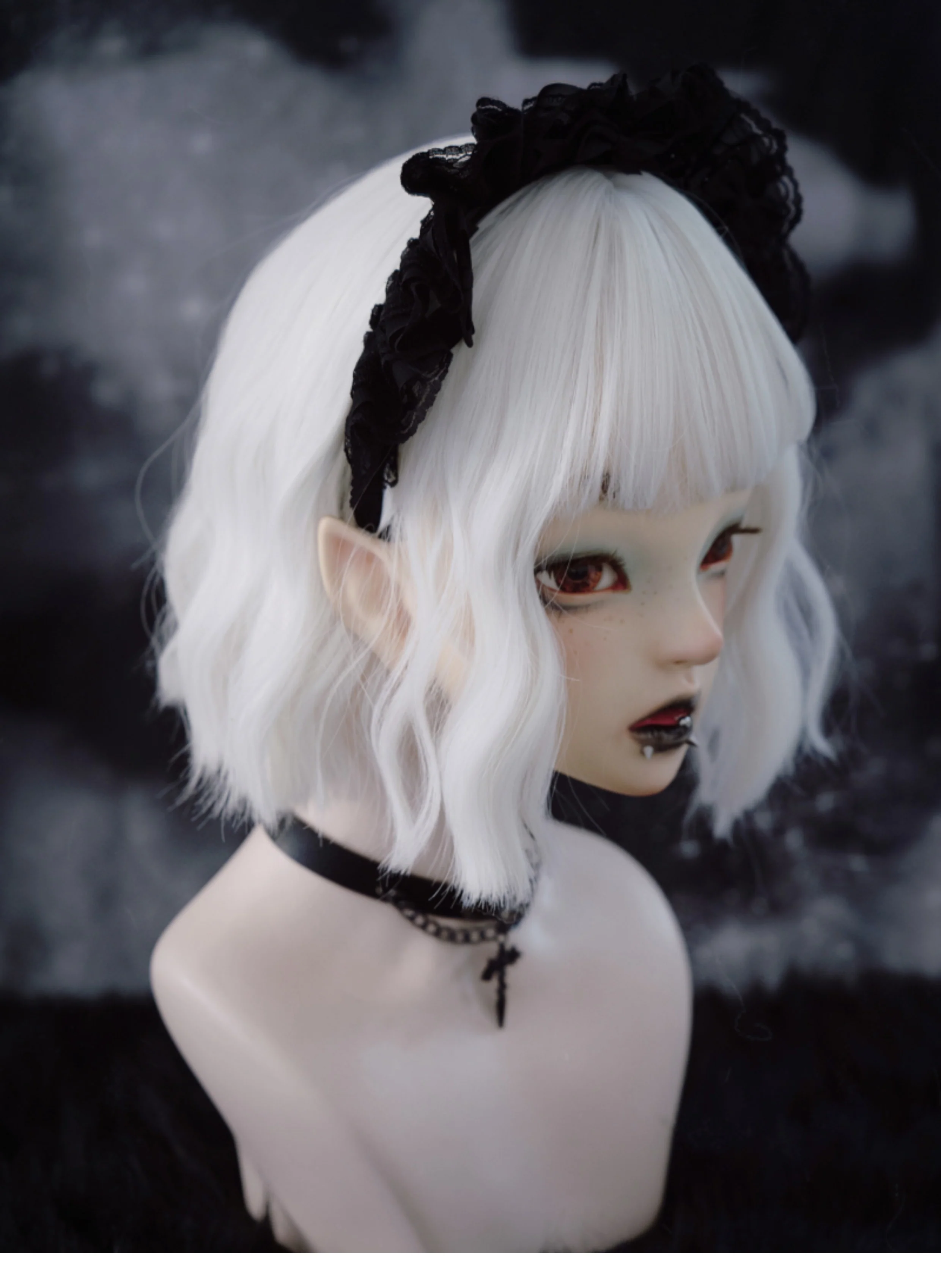 Strange Sugar - Gothic Lolita Lace Black Headband