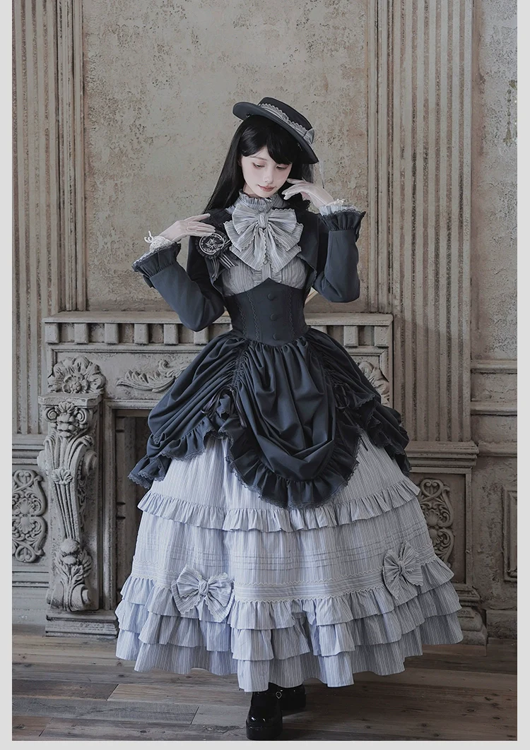 Alice Girl - Duke of Victoria - Classic Lolita SK & Overskirt Set
