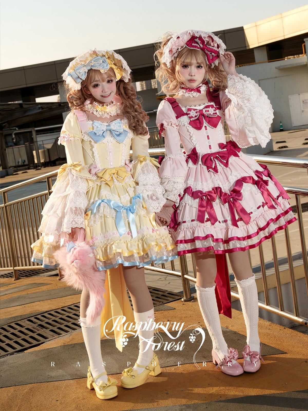 Mewroco - Berry Forest - Sweet Lolita Short-sleeved OP Dress and Matching Accessory