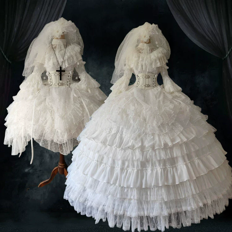 Teddy Bear - Halloween Gothic Wedding Lolita OP Dress