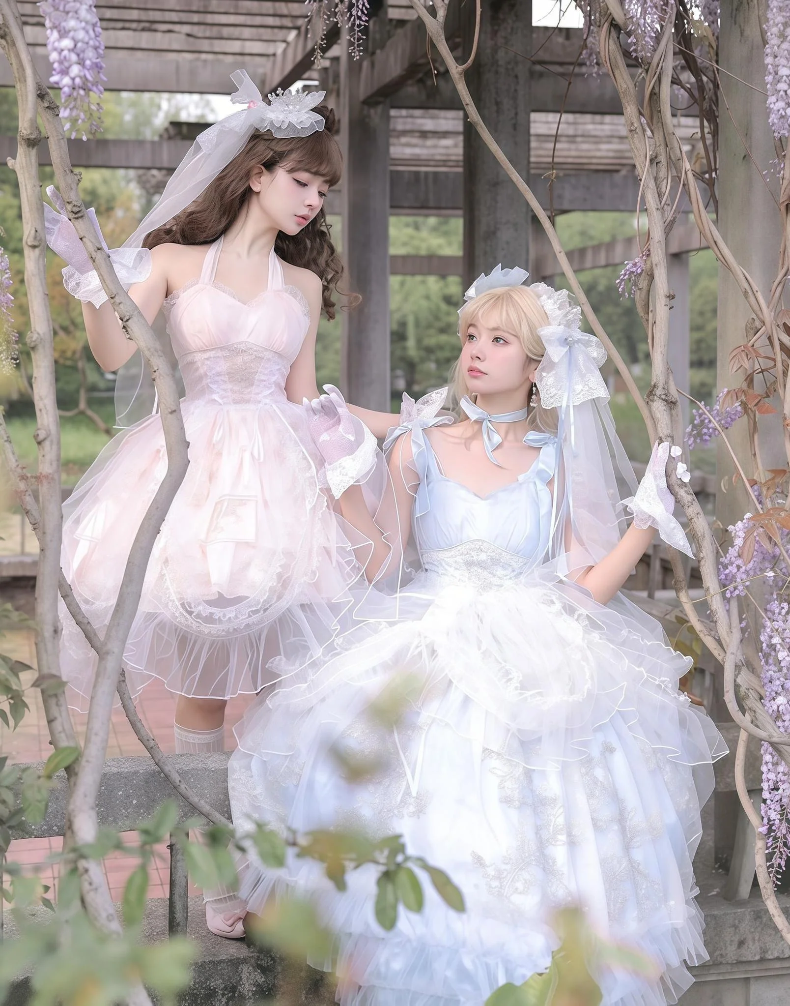 Daydream Whisper - Endless Summer - Bridal Wedding Lolita JSK Open-Back Dress
