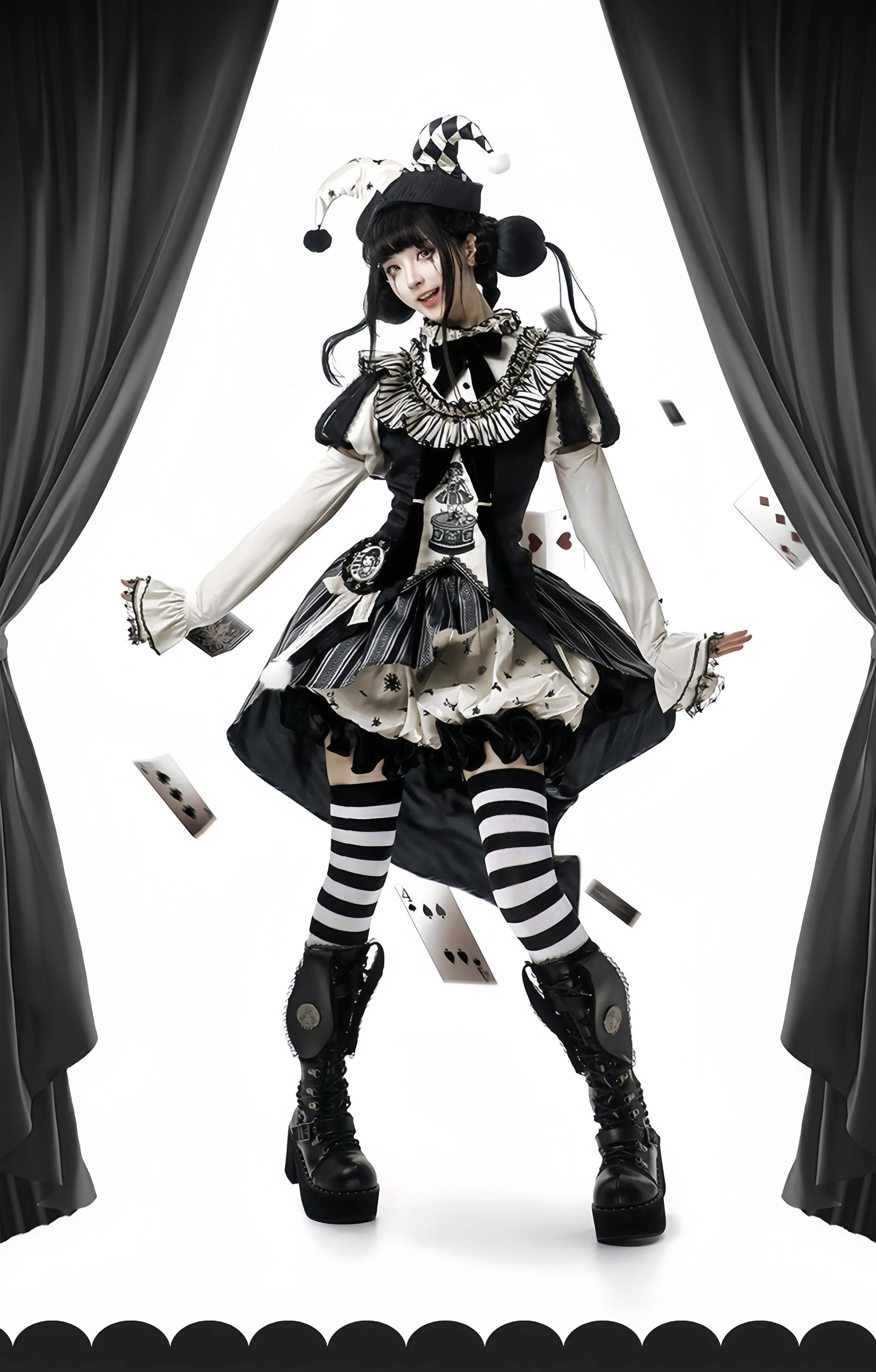 LizBird - Bizarre Toy Box - Halloween Gothic Lolita Skirt Suit Goth Shirt and Bloomers
