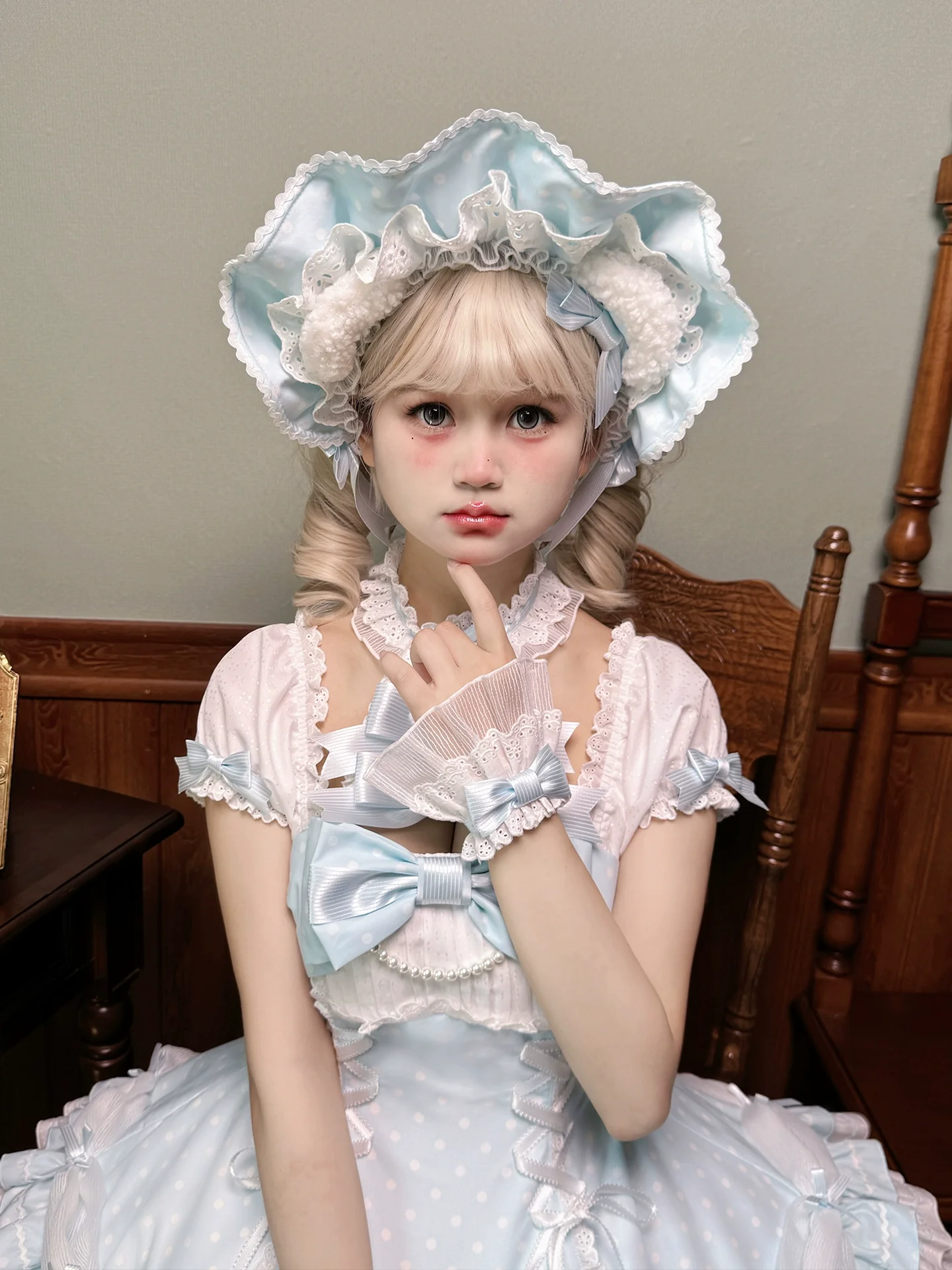 Alice Girl - Old School Polka Dots - Sweet Lolita BNT & Detachable Sleeves