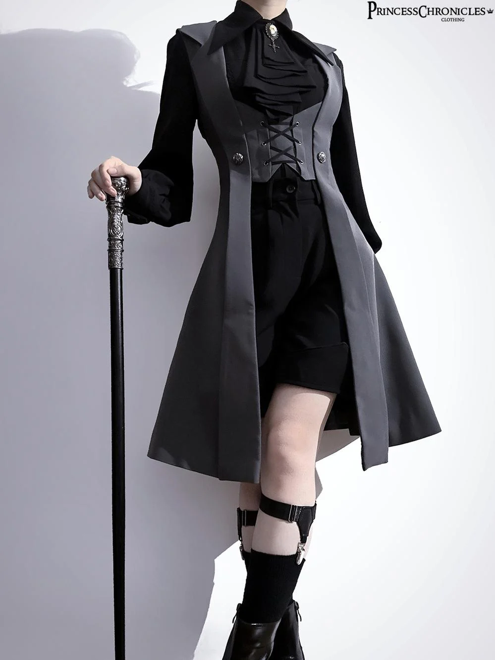 Princess Chronicles - The Night Prelude - Retro Lolita Vest Gothic Lolita Black Waistcoat