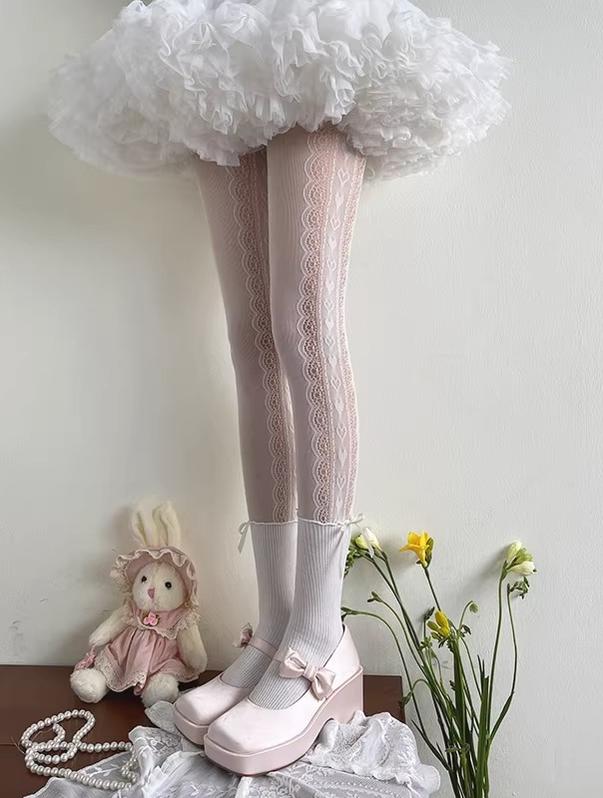 WAGUIR - Sweet Lolita Lace Patchwork Pantyhose
