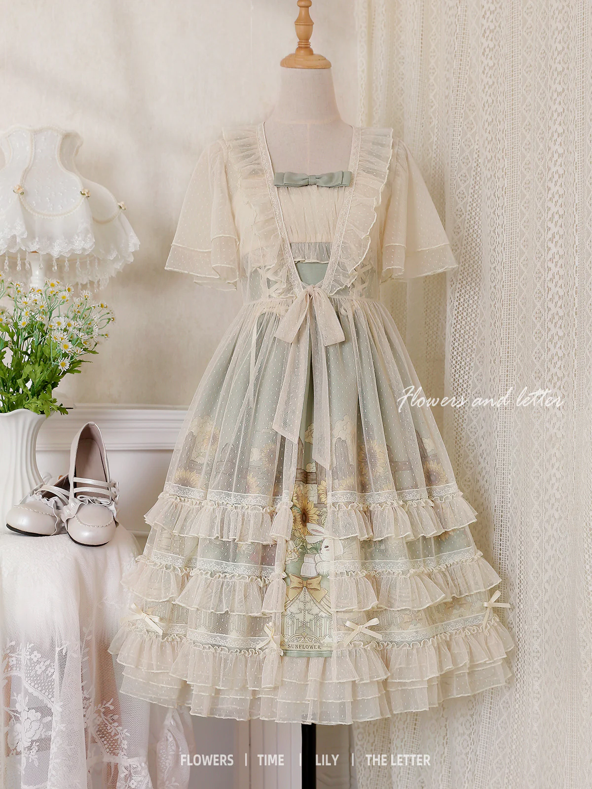 Designer's Gift - Flower and Letter - Classic Lolita JSK Dress