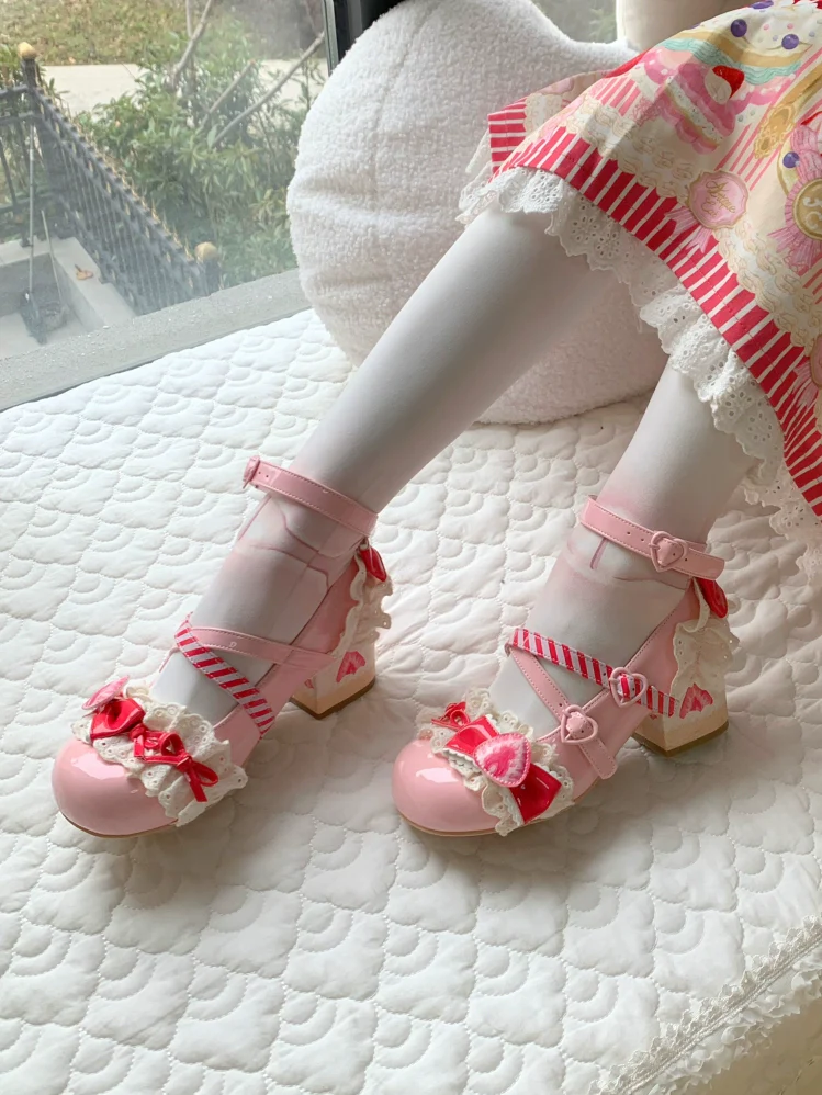 Aimee - Strawberry Limited 2.0 - Sweet Lolita Mary Jane Heel Shoes