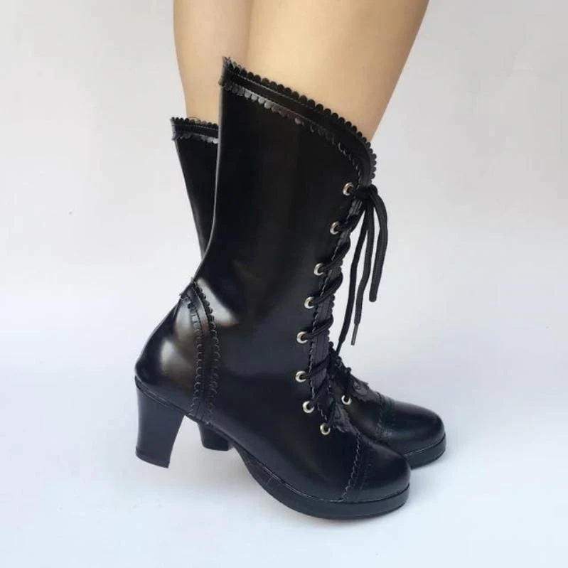 Antaina - Elegant Lolita Heel Boots Kawaii Shoes