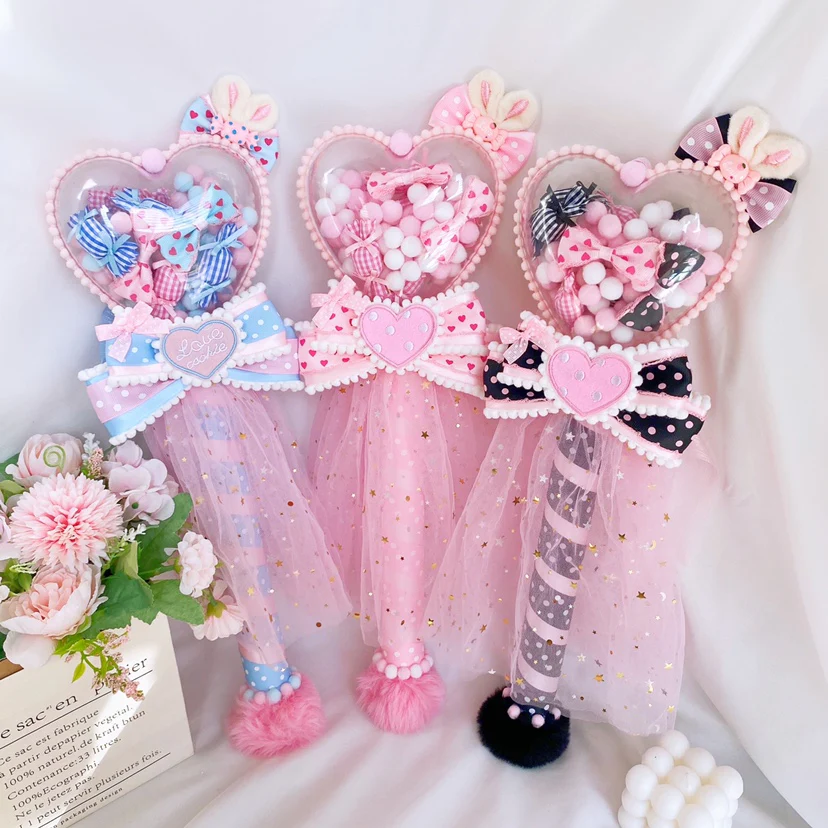 Sweetheart Endless - Sweet Lolita Fairy Wand Handmade Multicolor Heart Shaped