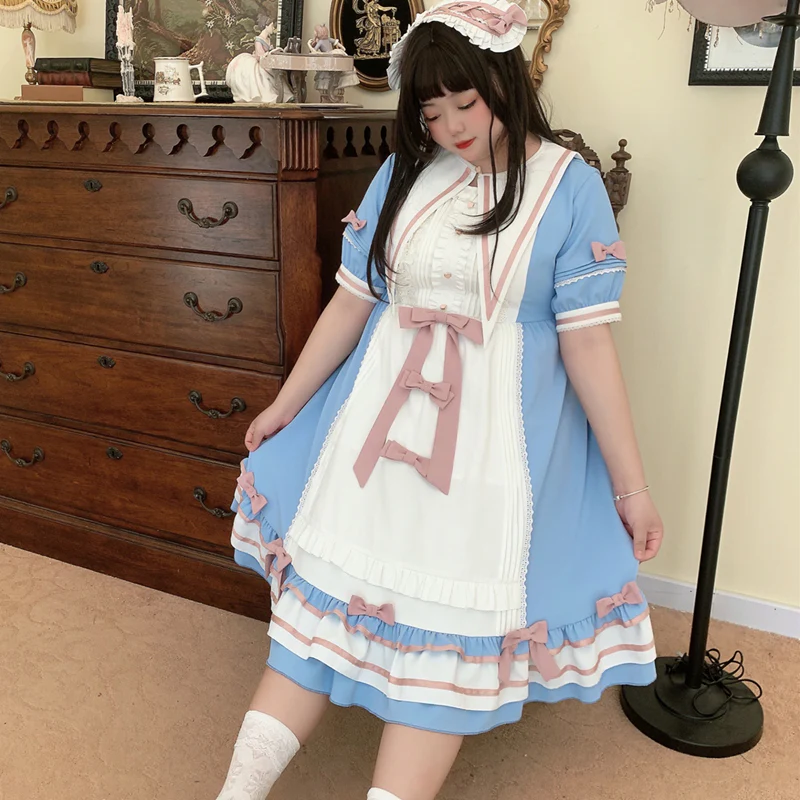 Niu Niu - Candy Sweethearts - Plus Size Lolita OP Short-Sleeve Princess Dress