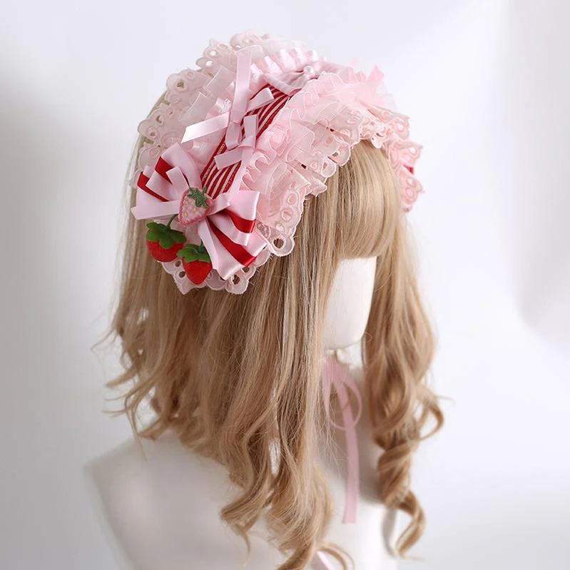 Xiaogui - Sweet Lolita Strawberry Head Accessory