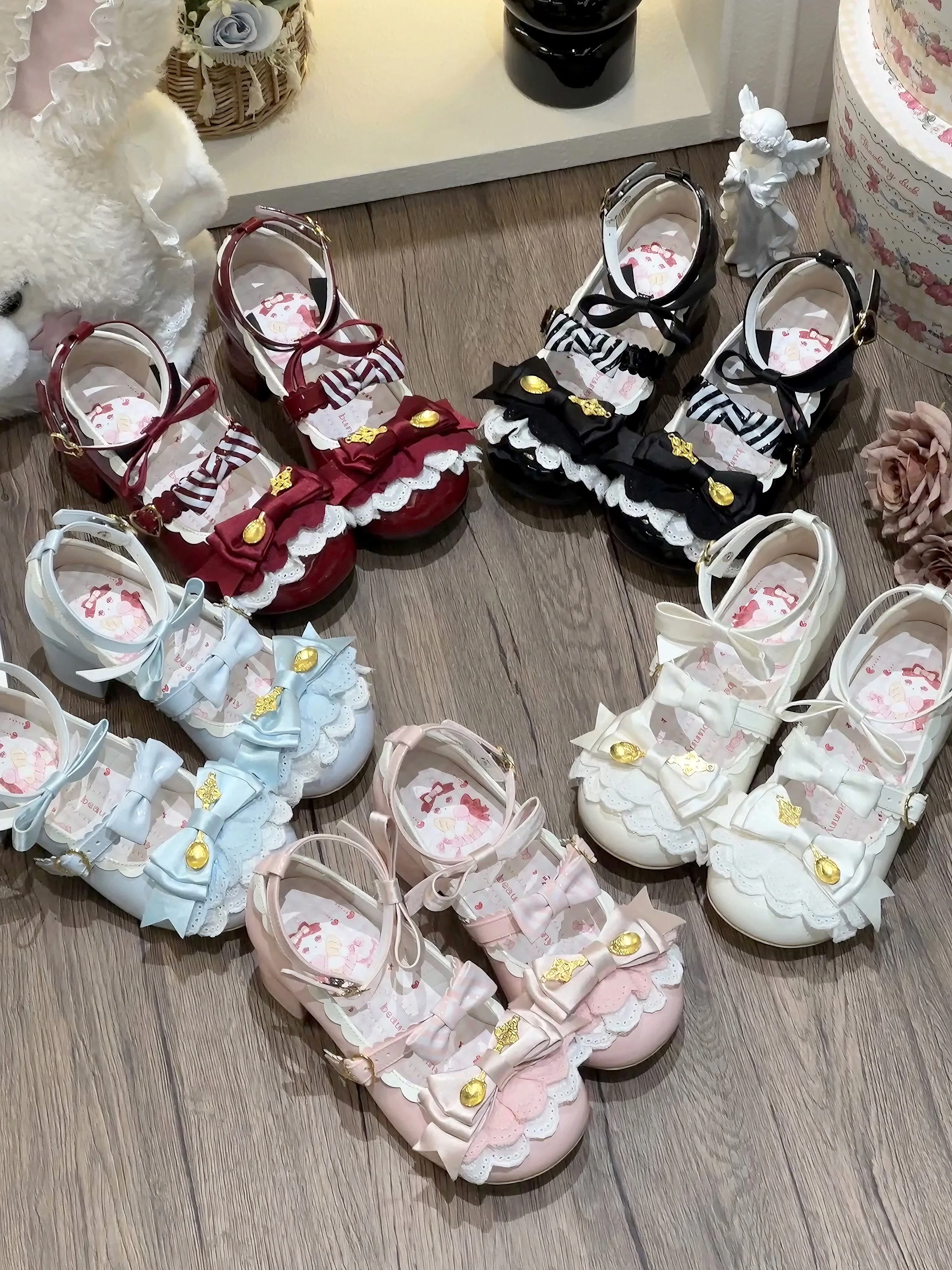 Beauty Bunny - Mousse Roll - Sweet Lolita Heel Shoes, Round Toe