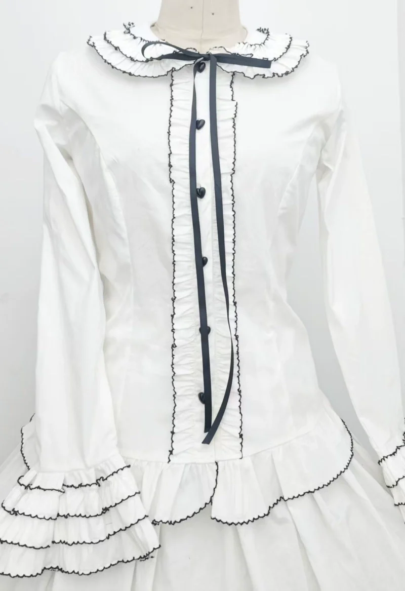 Sweet Angel - Cotton Sweet Lolita Shirt, Flared Cuffs