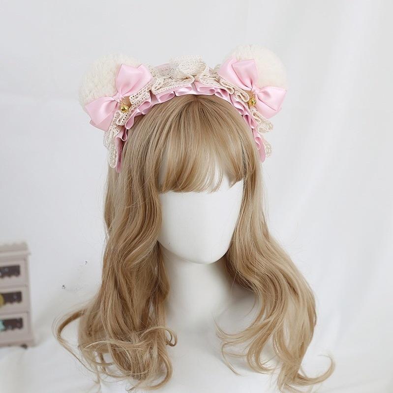 Xiaogui - Sweet Lolita KC With Bear Ear and Removable Bell