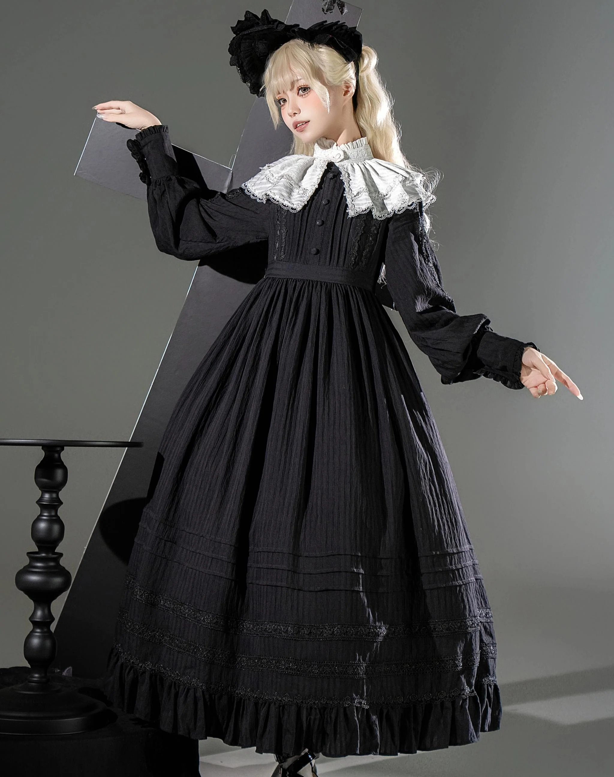 Sanshanjiu - A Quiet Place - Nun Style Gothic Lolita OP Dress