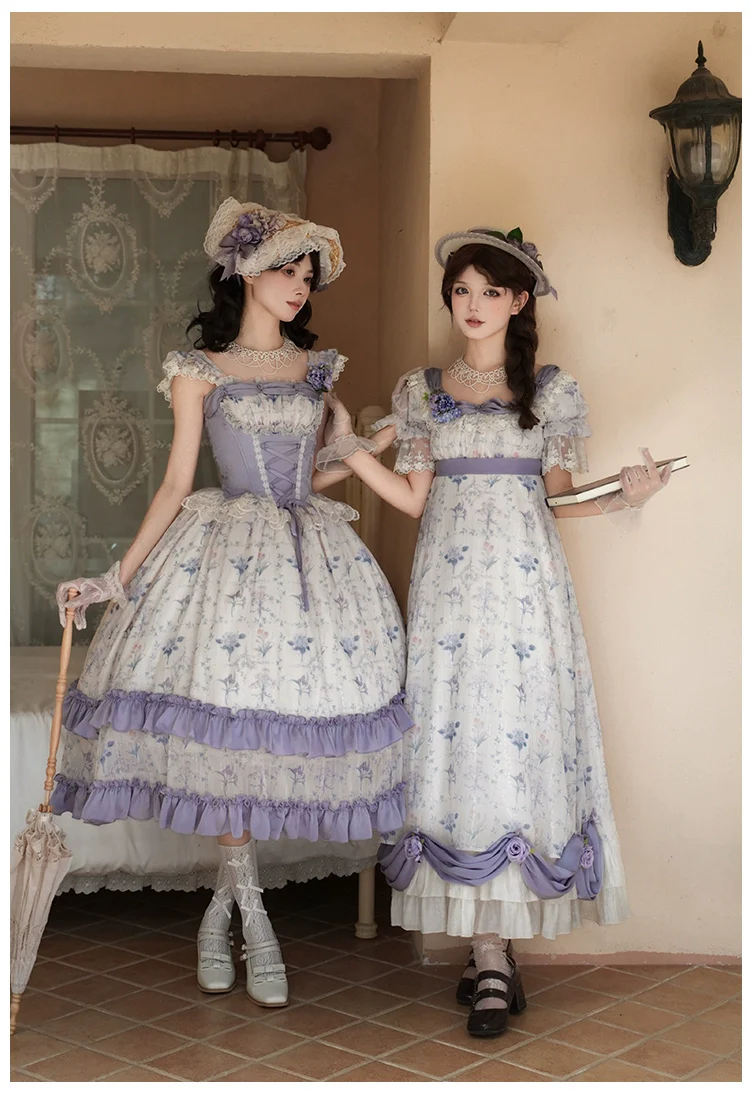 With PUJI - Iris Secret - Twins Lolita Summer Dress, Empire OP, Bodice JSK