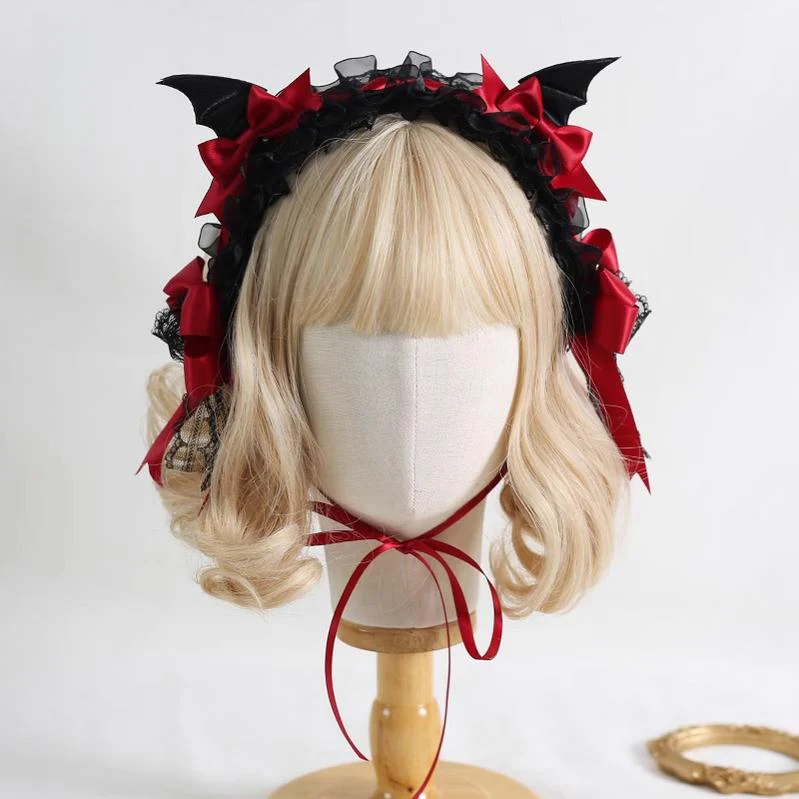 Xiaogui - Halloween Gothic Lolita Hairband, Detachable Devil Wings