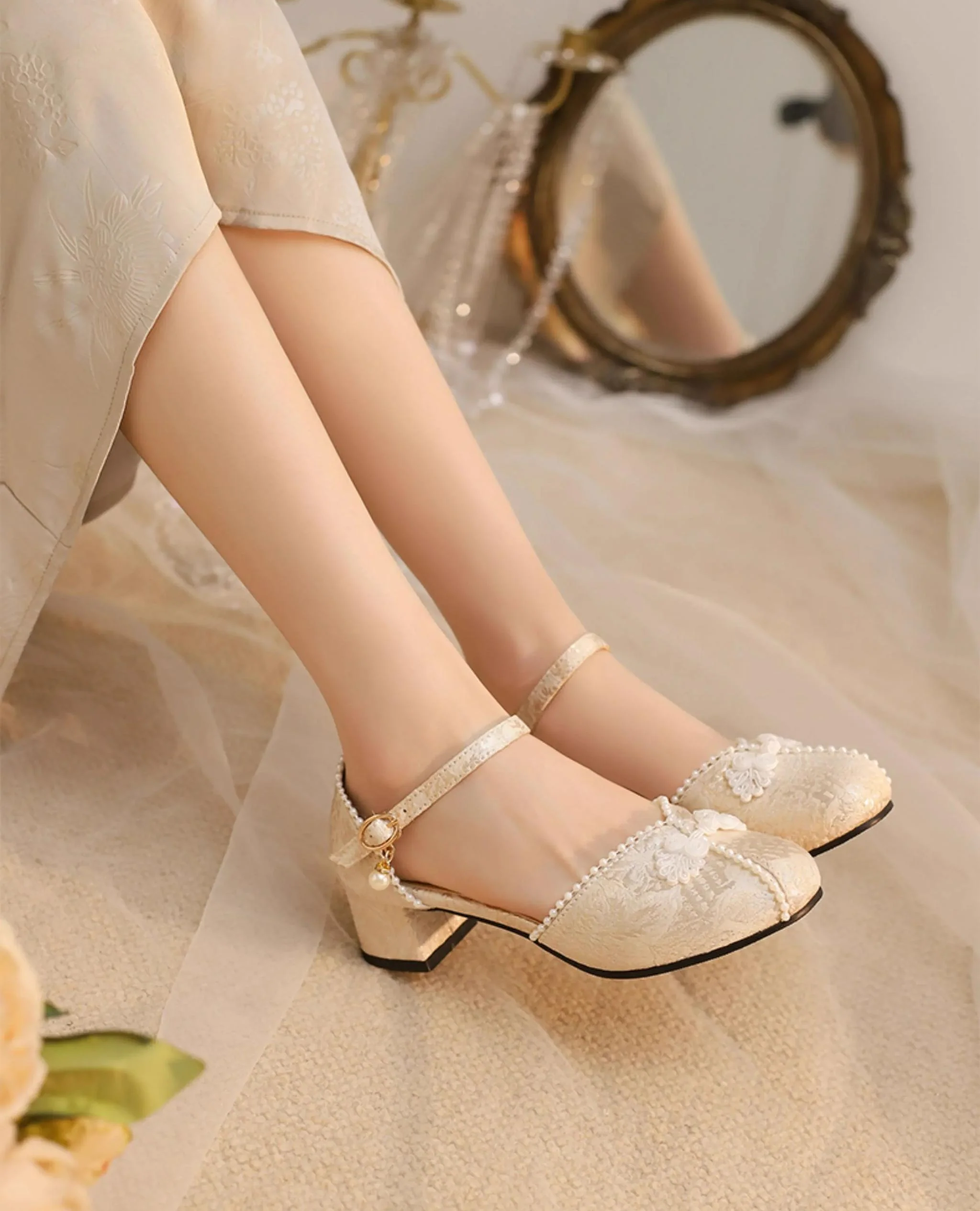 Yana - Heart Jade Yana - Qi Lolita Shoes Chunky Heels