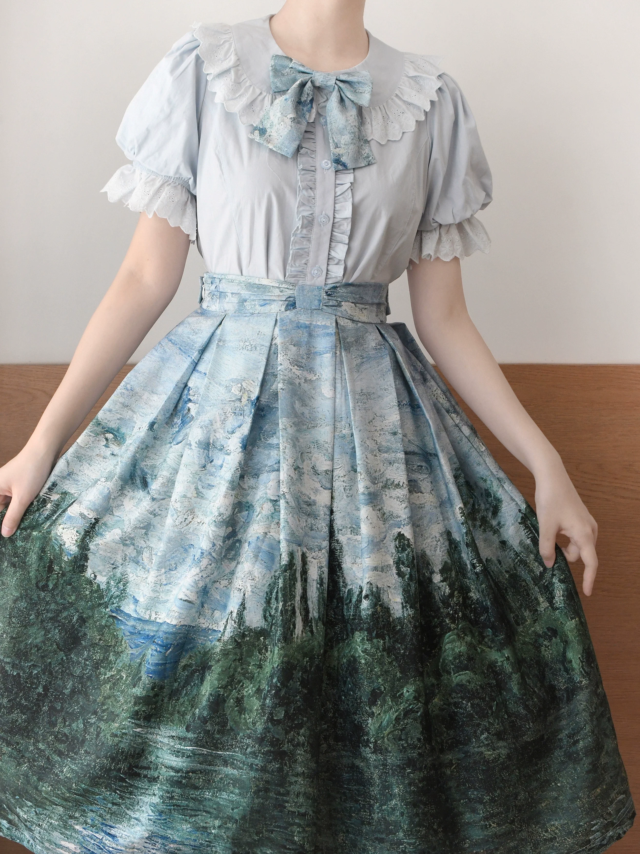 MIST - Cotton Kawaii Lolita Blouse, Short Sleeve