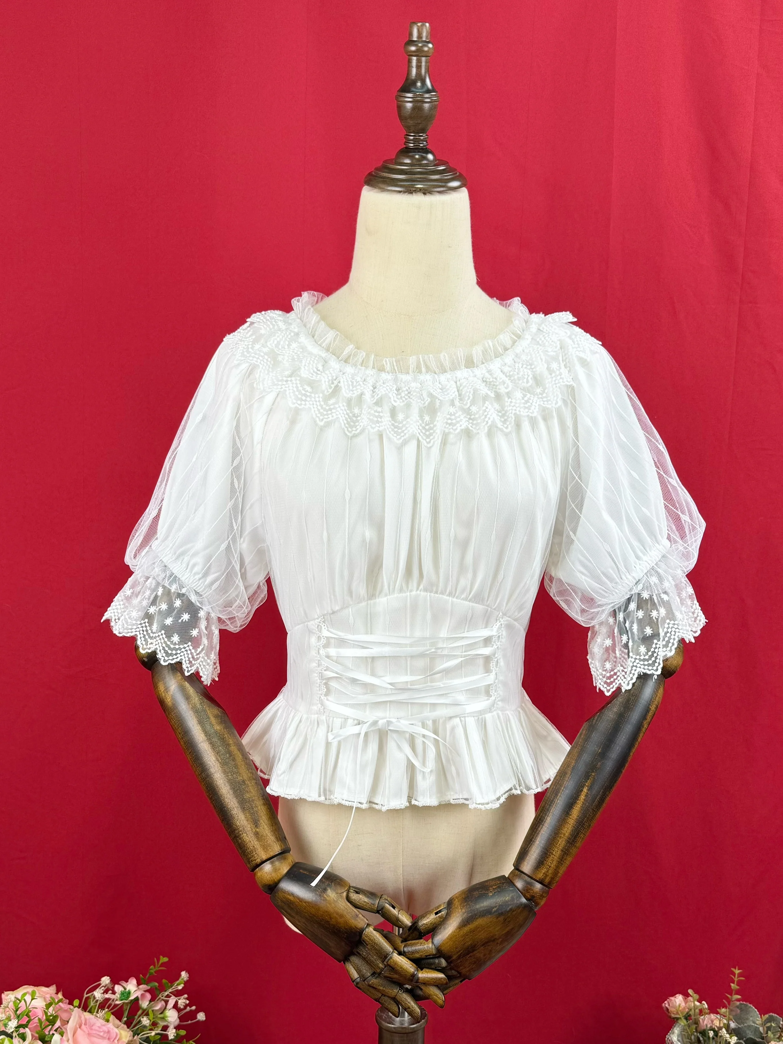 DMFS Lolita - Classic Lolita Shirt Short Sleeve Chiffion Blouse