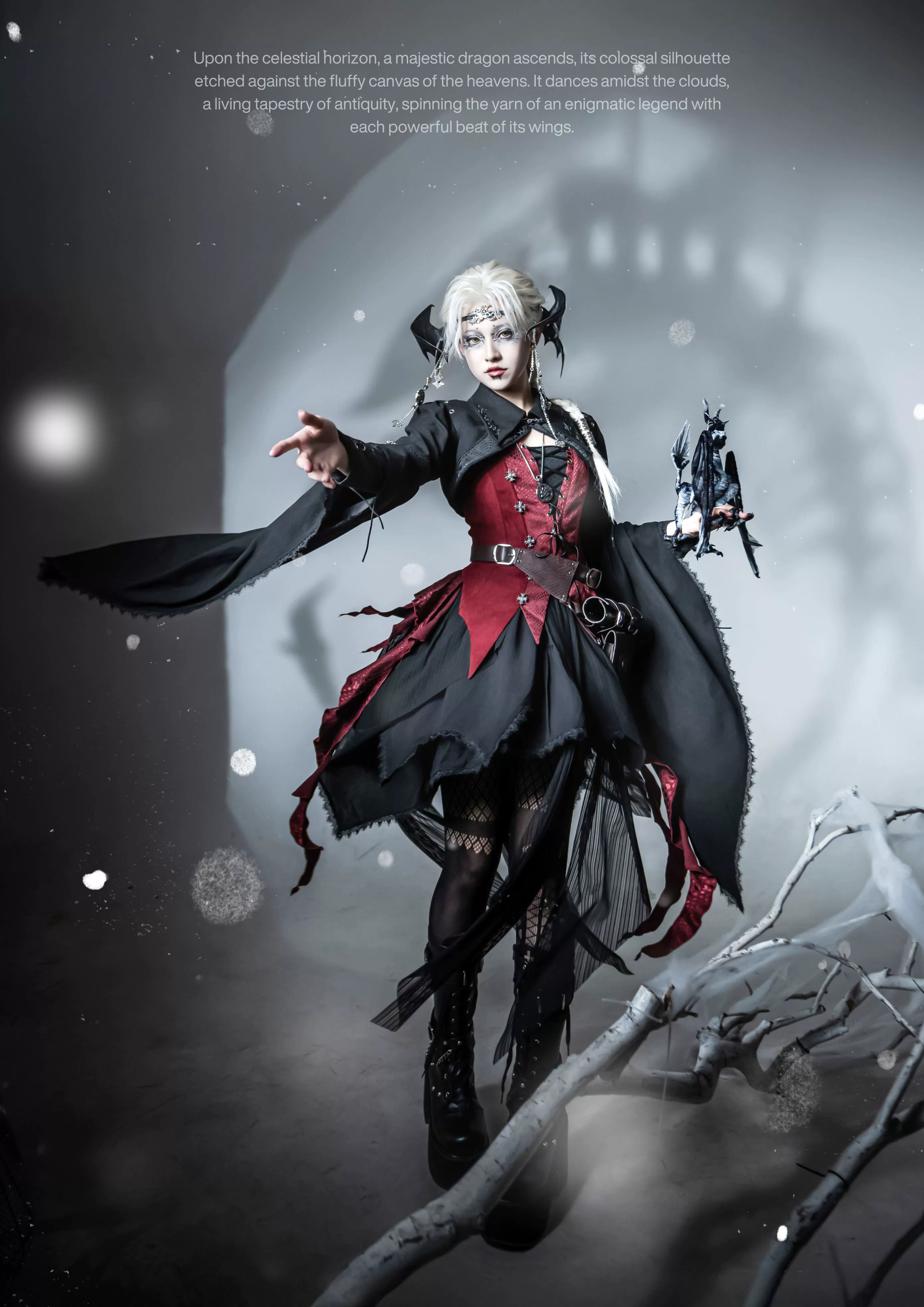 Wuyuzhe - Dragoon Knight 3.0 Version - Western Fantasy Style Lolita Irregular Skirt Set Lolita Vest