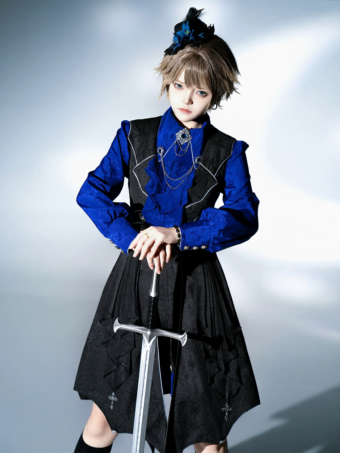 Your Princess - Knight's Code - Jacquard Ouji Fashion Vest Set, Detachable Jabot