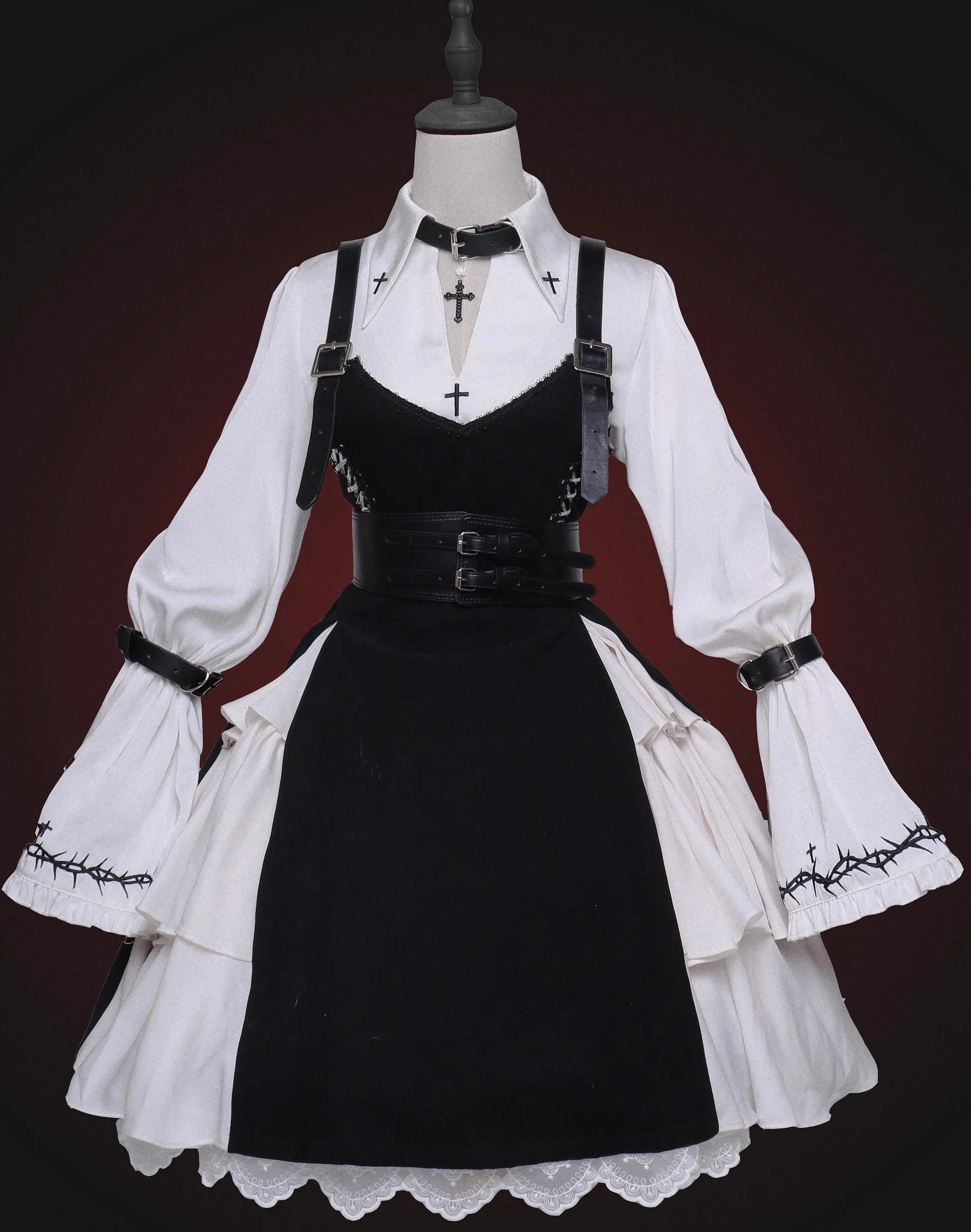 Caged Bird Hotel - Stockholm Lover - Black Gothic Lolita Corset Choker Armbands